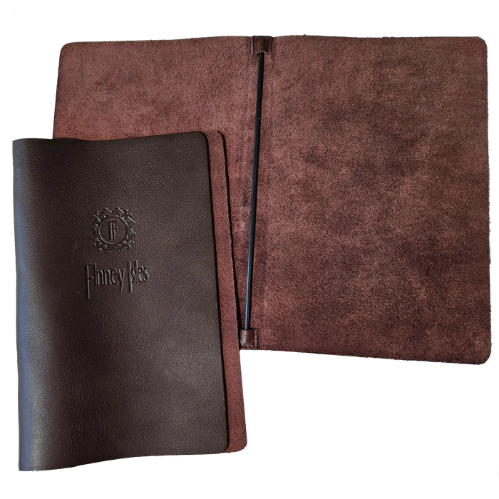 A5 Soft Leather Menu Book Carbon Rod FCM Sales