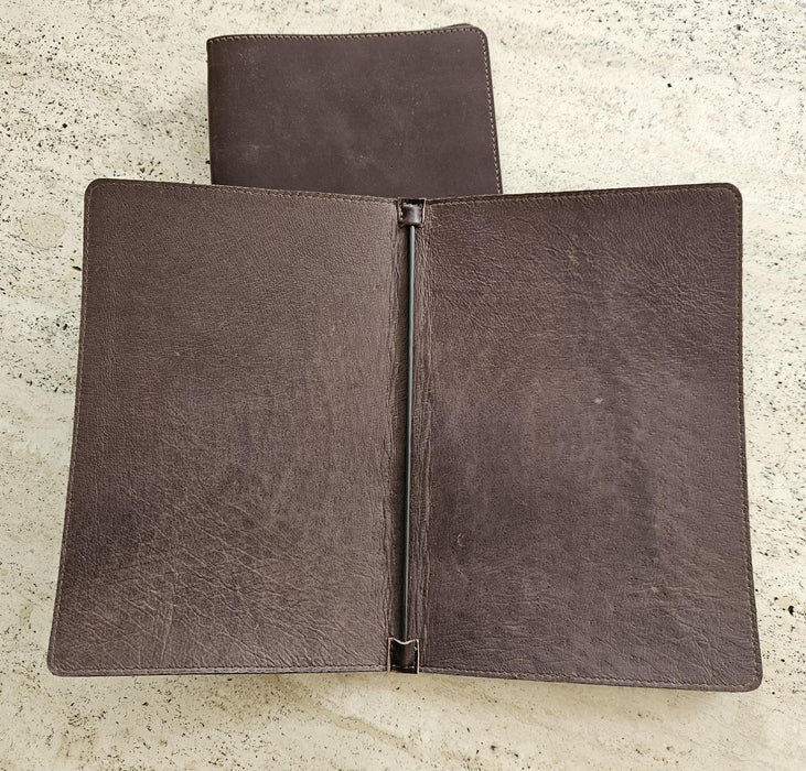 A5 Soft Leather Menu Book Carbon Rod